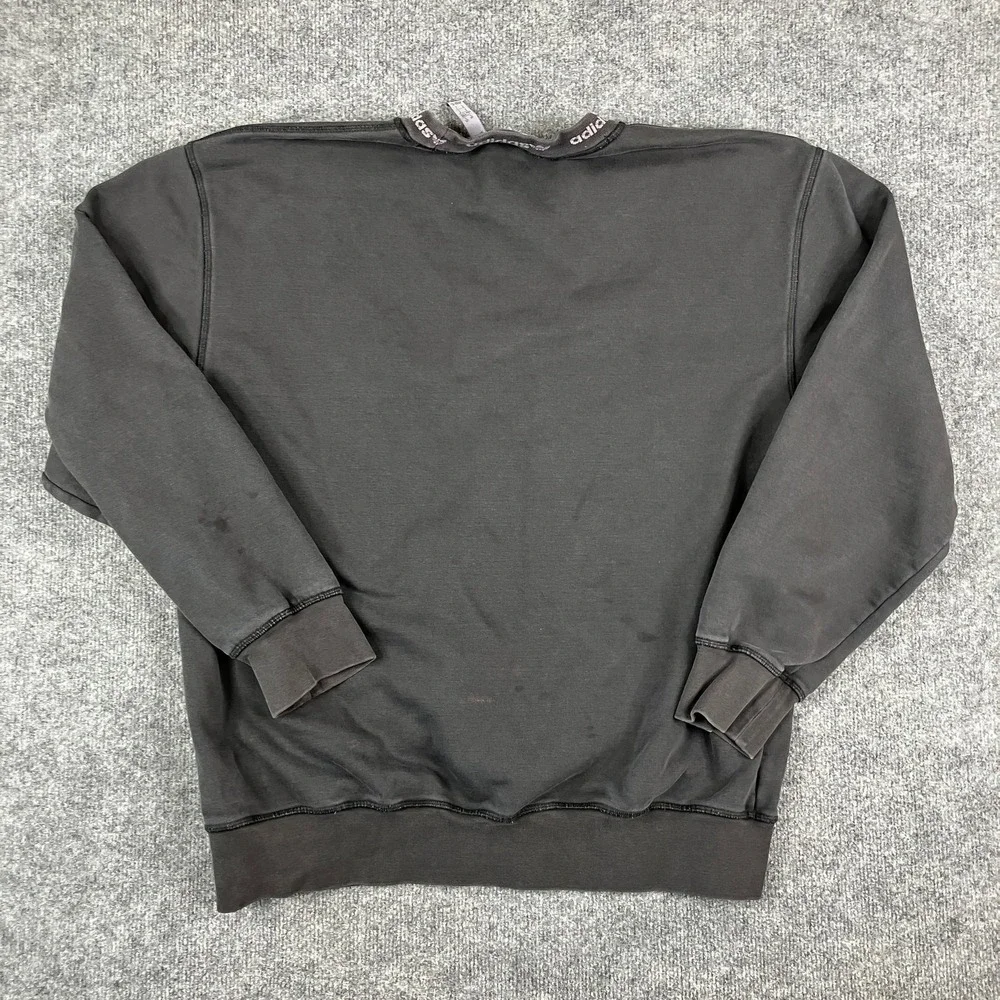 Adidas Sweater Mens Size L Black Originals Crewneck Logo Collar Casual‎